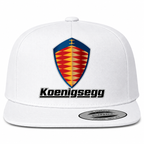 Koenigsegg snapback White front centered heat transfer