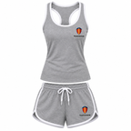 Women's Koenigsegg tanktop and shorts set Grey front