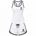 Women's Koenigsegg tanktop and shorts set White front