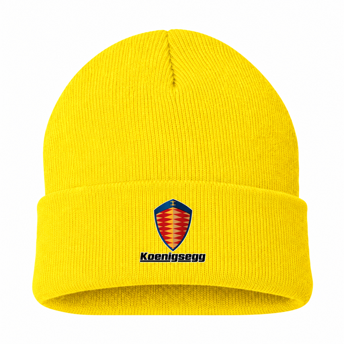 Men's Koenigsegg Beanie Hat — Yellow — clean front main