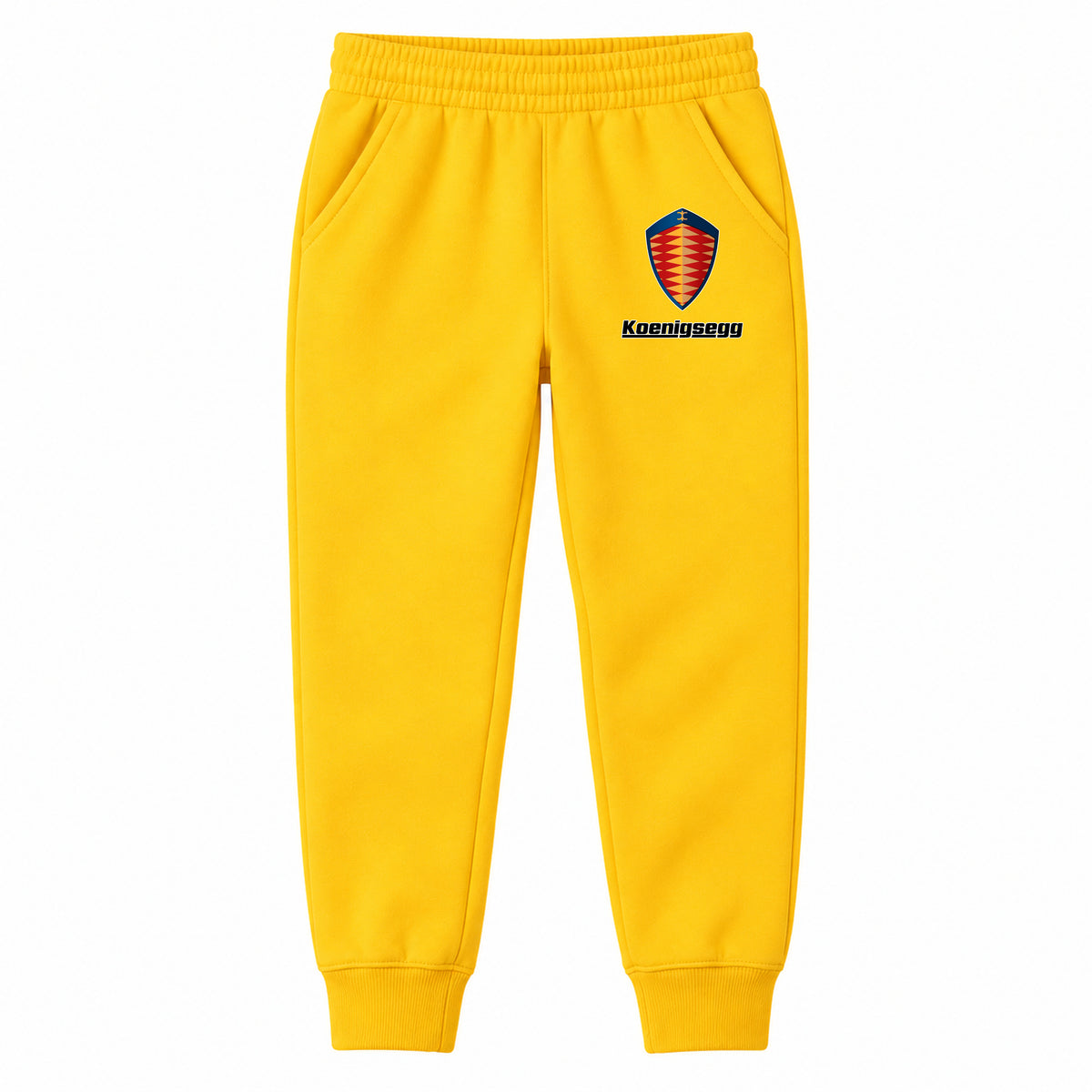 Koenigsegg youth jogger sweatpants in Yellow, Youth Large ages 10–12