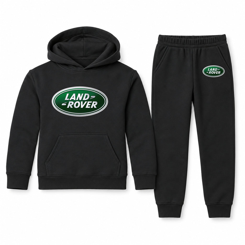 Land Rover youth hoodie jogger set, Black, Youth Large ages 10–12