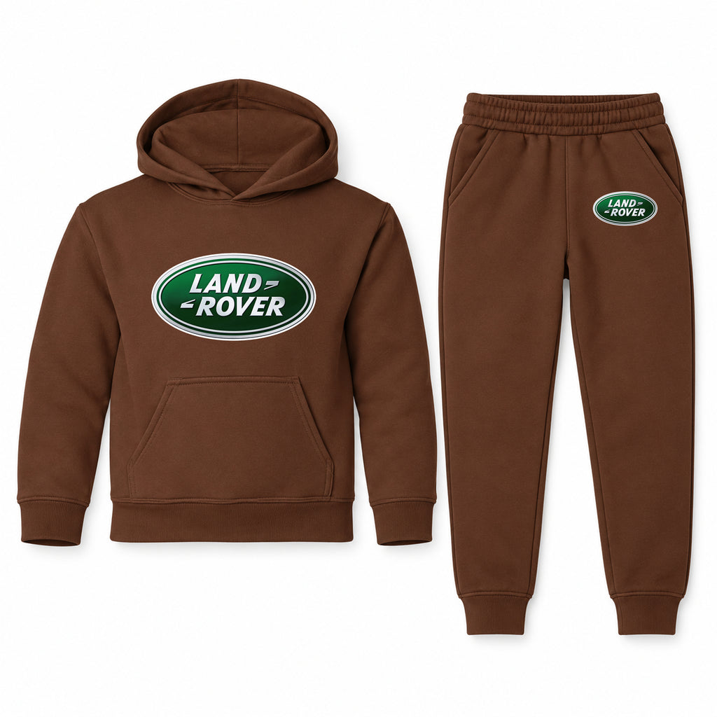 Land Rover youth hoodie jogger set, Brown, Youth Large ages 10–12