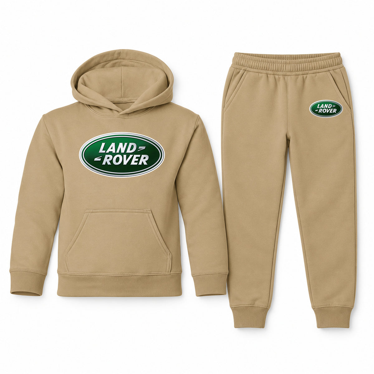 Land Rover youth hoodie jogger set, Khaki, Youth Large ages 10–12