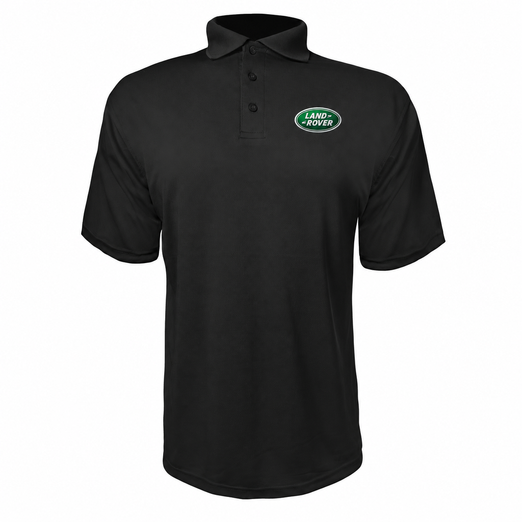 Land Rover polyester polo — Black — source logo on left chest