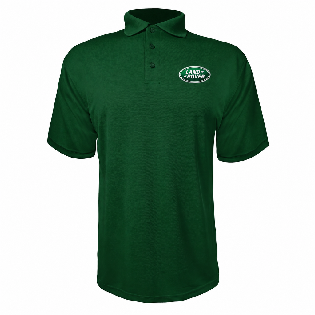 Land Rover polyester polo — Forest Green — source logo on left chest