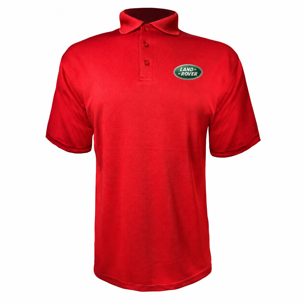 Land Rover polyester polo — Red — source logo on left chest