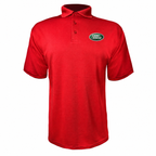 Land Rover polyester polo — Red — source logo on left chest