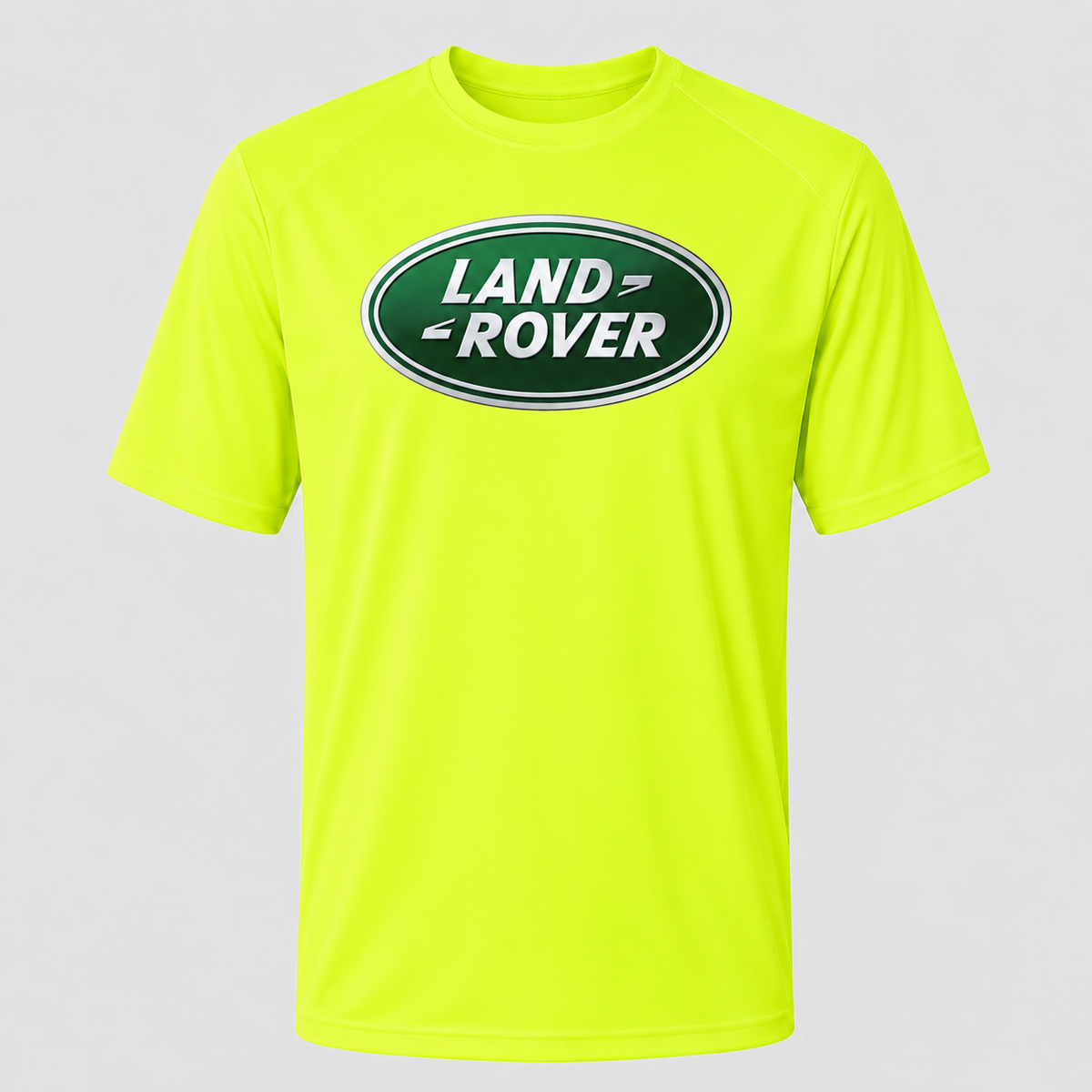 Land Rover polyester T-shirt — Safety Green — original logo