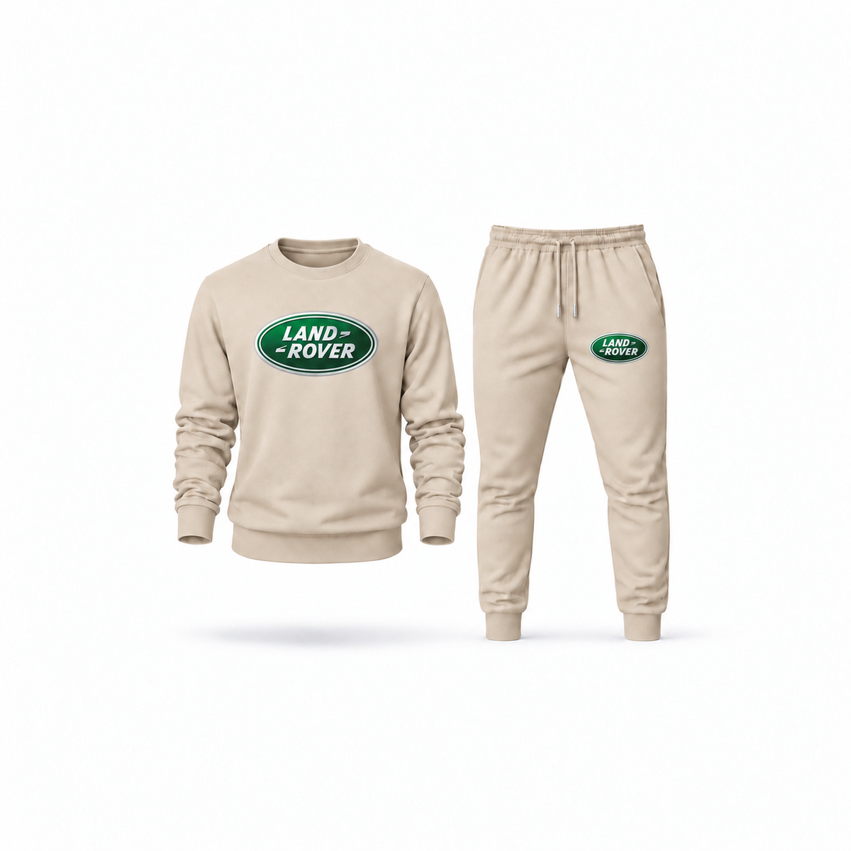 Men's Land Rover Sweatshirt Joggers Set | Color: Tan | Main