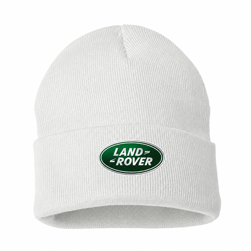 Land Rover White beanie front main