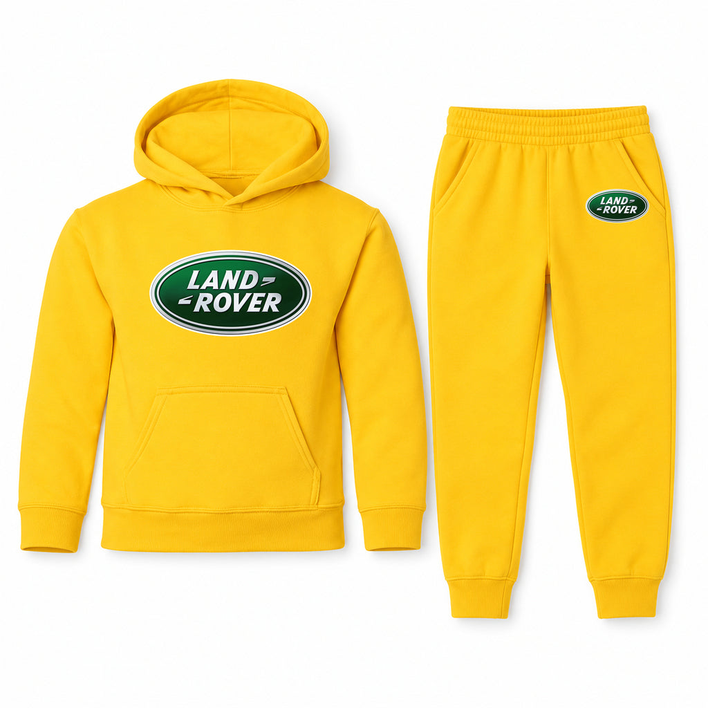 Land Rover youth hoodie jogger set, Yellow, Youth Large ages 10–12