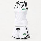 Land Rover women's tanktop and shorts set Angle | Color: White |