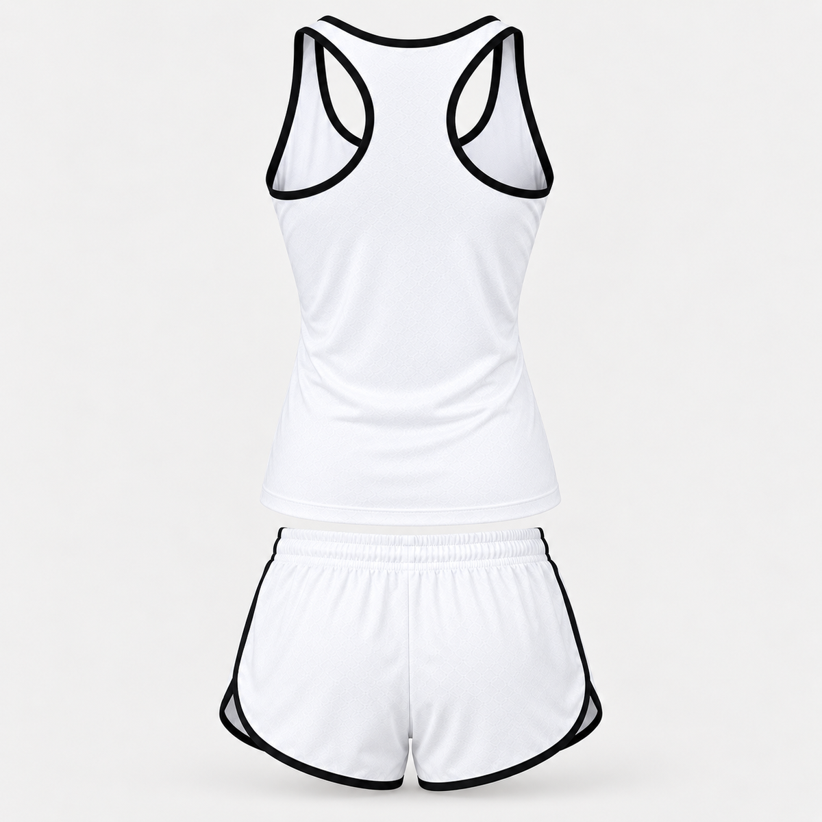 Land Rover women's tanktop and shorts set Back | Color: White |