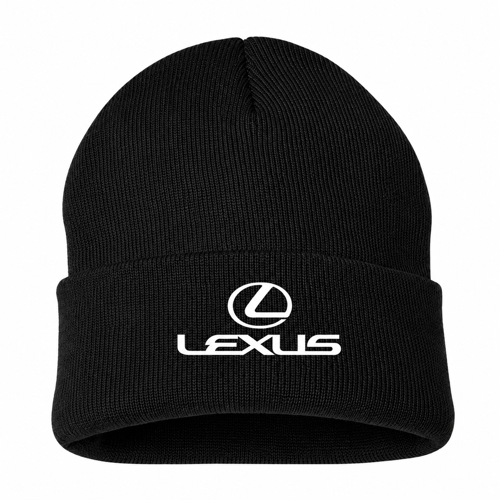 Men's Lexus Beanie Hat — Black — clean front main