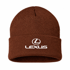 Men's Lexus Beanie Hat — Brown — clean front main