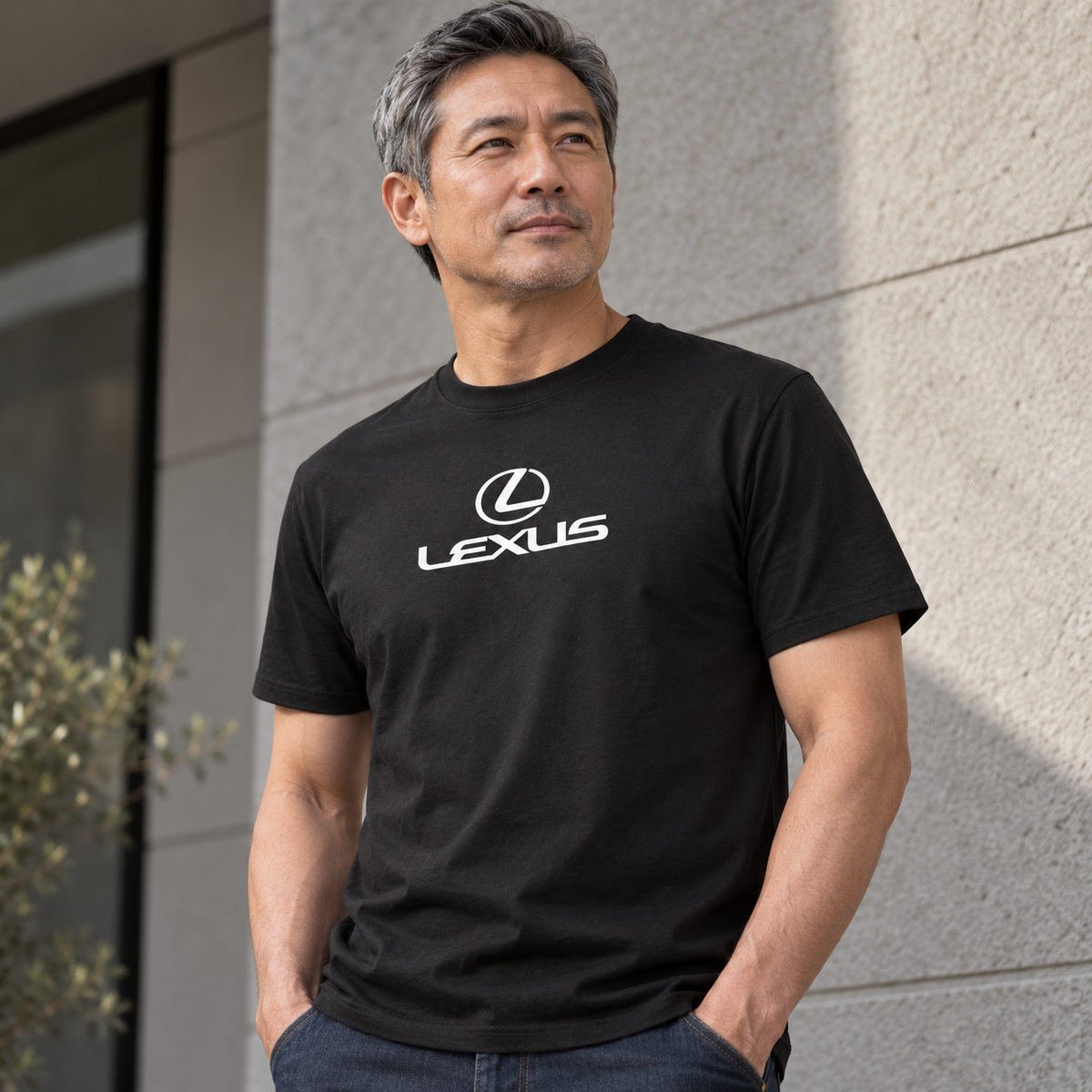 Lexus Cotton T-Shirt | Color: Black | Image 2 | Garment Detail