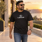 Lexus Cotton T-Shirt | Color: Black | Image 5 | Lifestyle Editorial