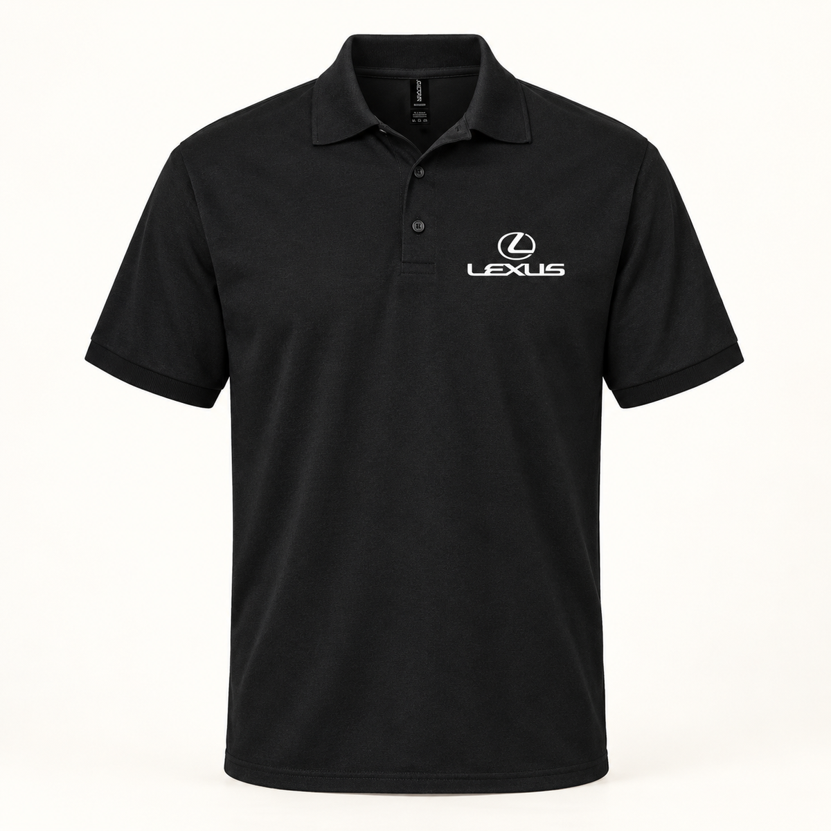 Men’s Lexus Car Dry Blend Polo | Color: Black | Image 2
