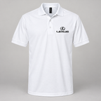 Men’s Lexus Car Dry Blend Polo | Color: White | Image 2