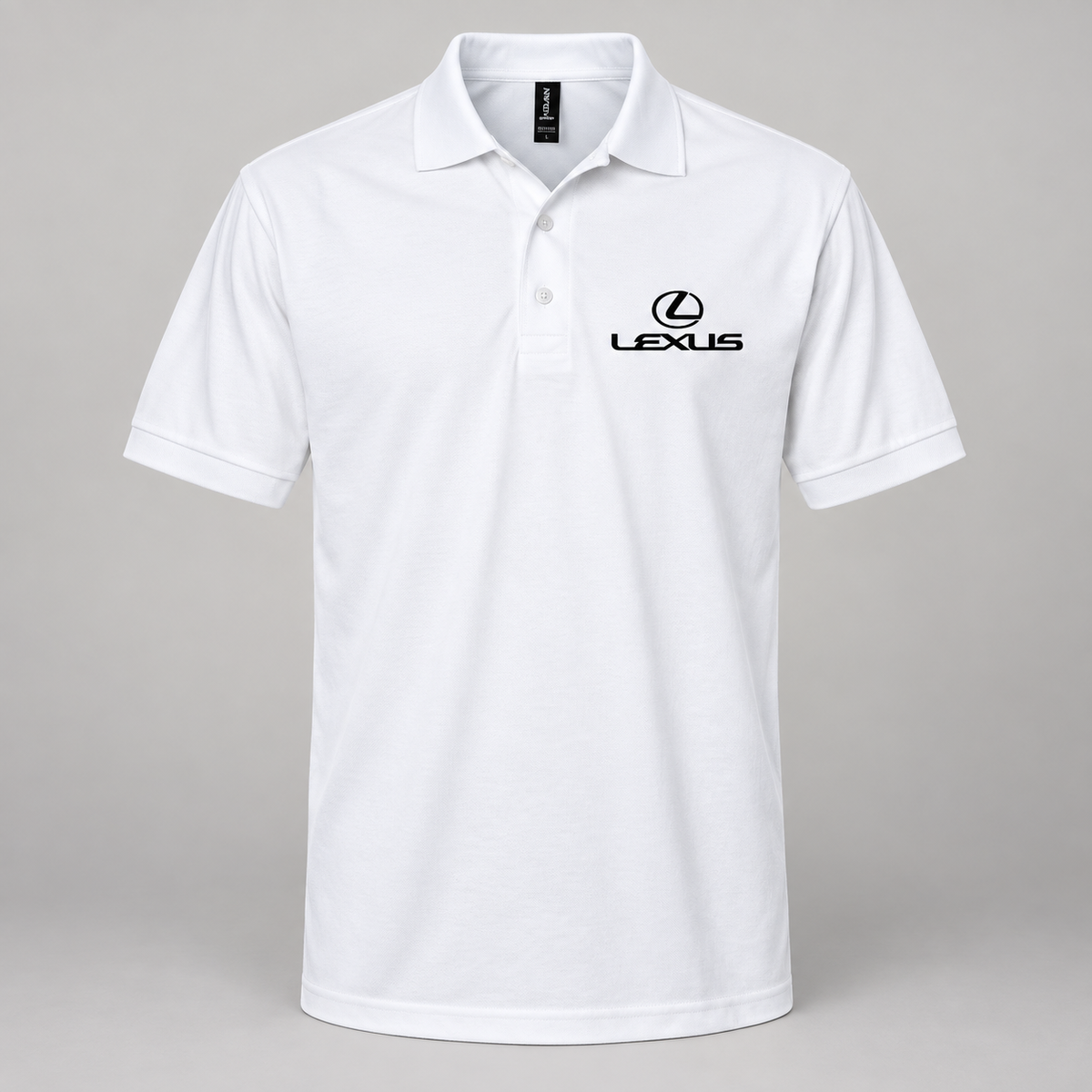 Men’s Lexus Car Dry Blend Polo | Color: White | Image 2