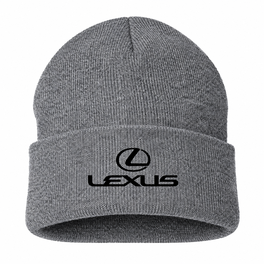 Men's Lexus Beanie Hat — Gray — clean front main