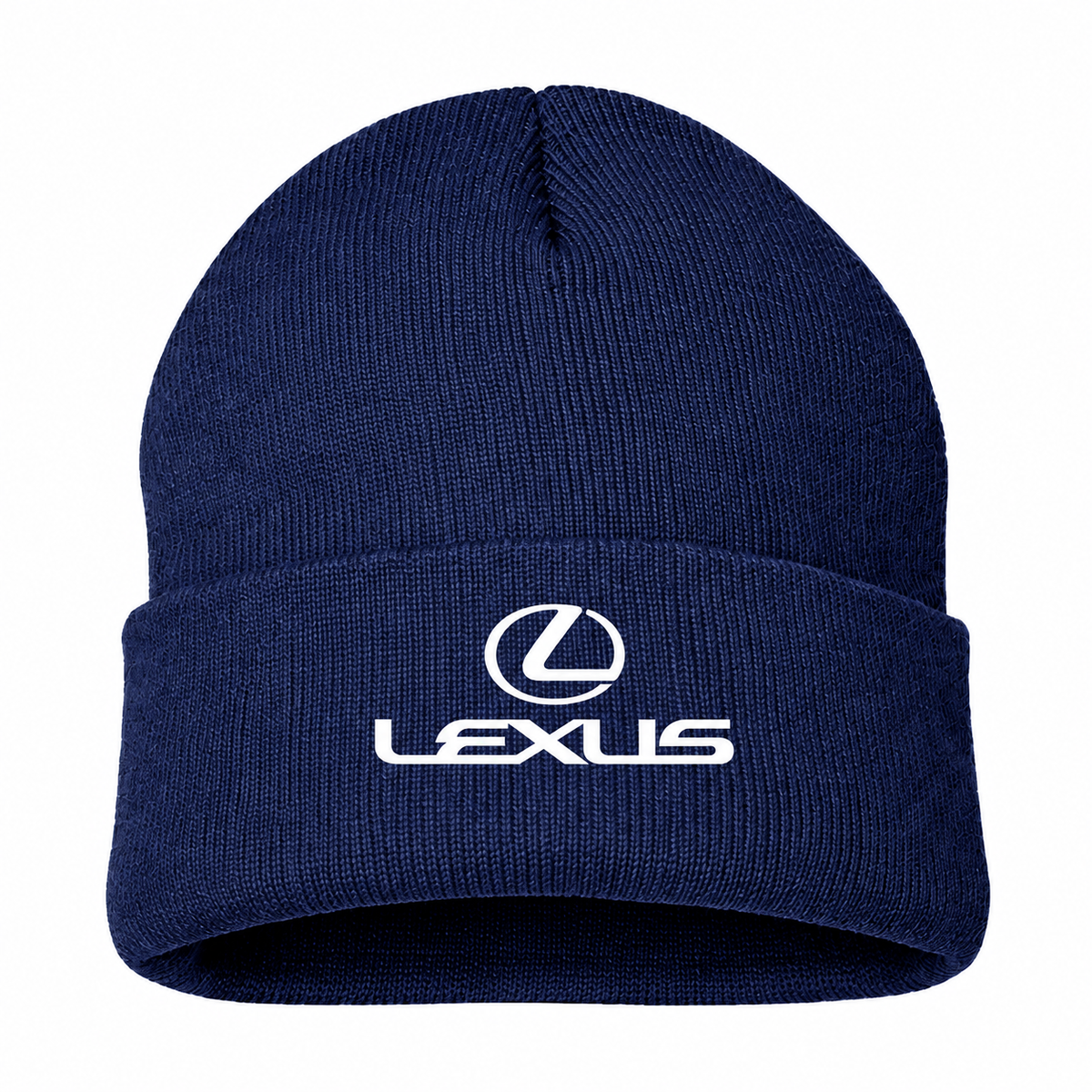 Men's Lexus Beanie Hat — Navy — clean front main