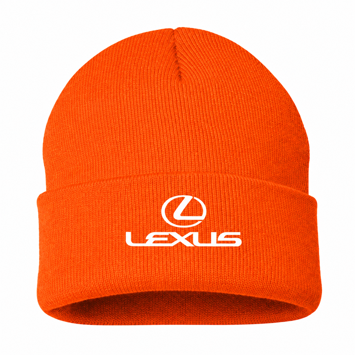 Men's Lexus Beanie Hat — Orange — clean front main