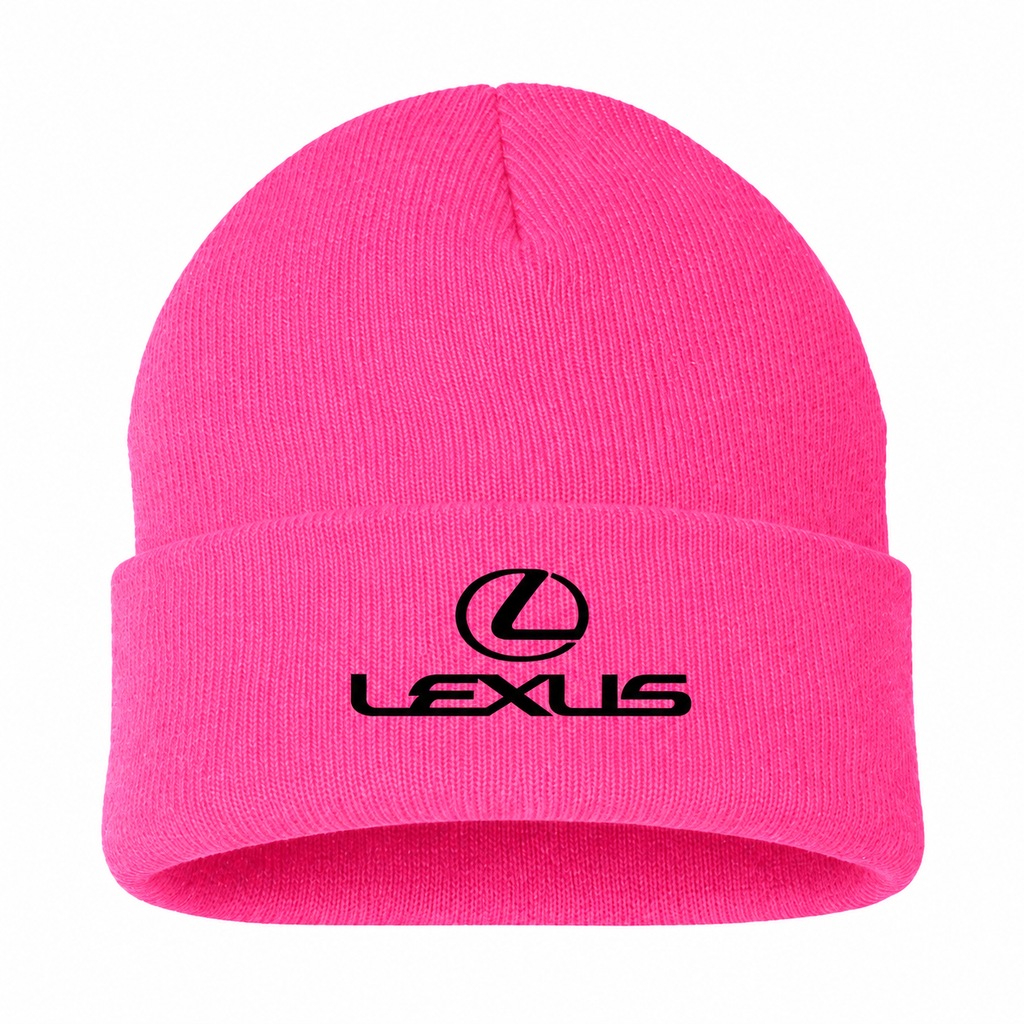Men's Lexus Beanie Hat — Pink — clean front main