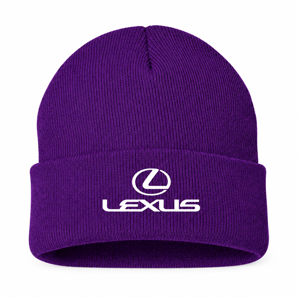 Men's Lexus Beanie Hat — Purple — clean front main