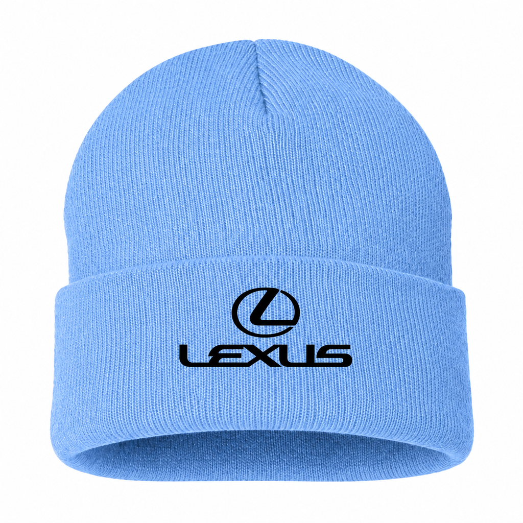 Men's Lexus Beanie Hat — Sky Blue — clean front main