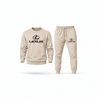 Men's Lexus Sweatshirt Joggers Set | Color: Tan | Main