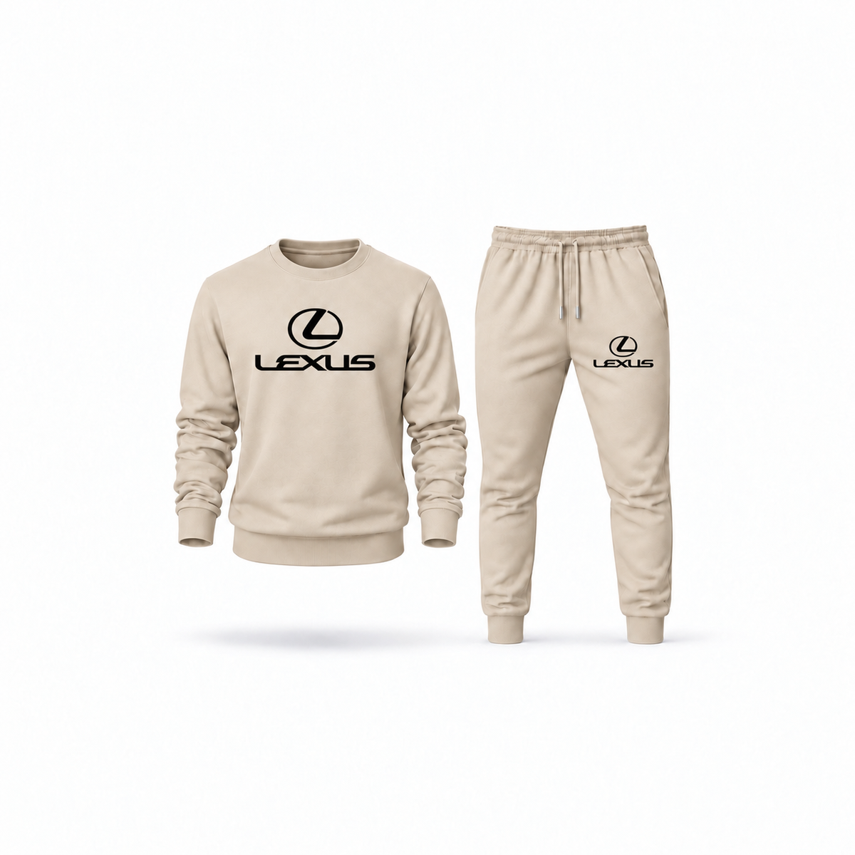 Men's Lexus Sweatshirt Joggers Set | Color: Tan | Main