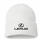Men's Lexus Beanie Hat — White — clean front main