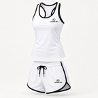 Lexus women's tanktop and shorts set Angle | Color: White |