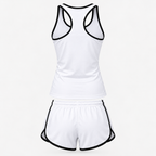 Lexus women's tanktop and shorts set Back | Color: White |