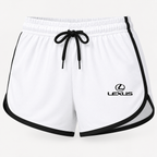 Lexus women's tanktop and shorts set Shorts detail | Color: White |