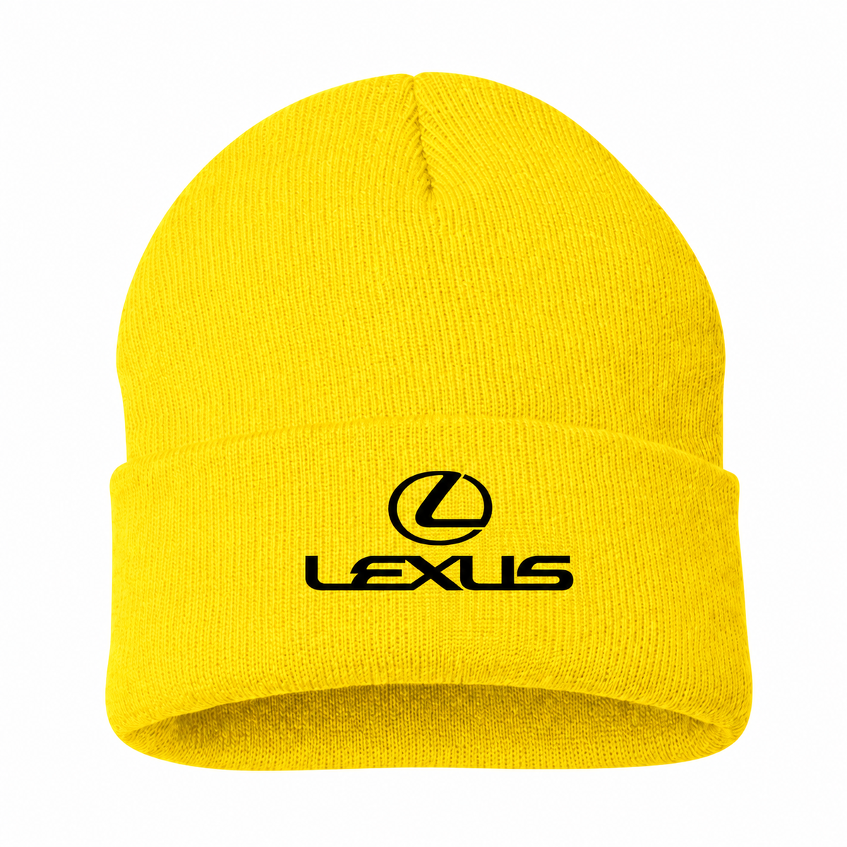 Men's Lexus Beanie Hat — Yellow — clean front main