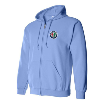 Men's Alfa Romeo Car Zipper Hoodie