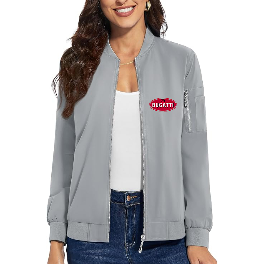 Women's Bugatti Car - Premium Bomber Jacket with Polished Detailing and Functional Sleeve Pocket - Modern Luxury Outerwear