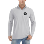 Men’s Ford Mustang Motorsport Supercars - Lightweight Quarter-Zip Athletic Shirt – Long Sleeve Polyester Wear