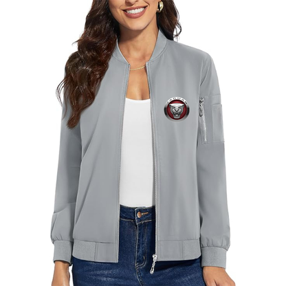 Women's Jaguar Motorsports Supercars - Premium Bomber Jacket with Polished Detailing and Functional Sleeve Pocket - Modern Luxury Outerwear