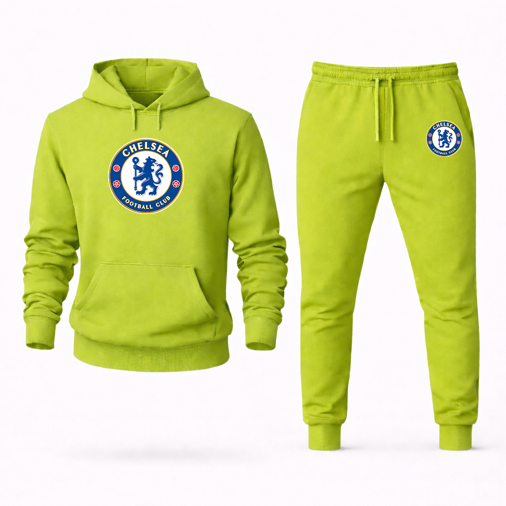 Men's Chelsea Soccer Logo Hoodie Joggers Set