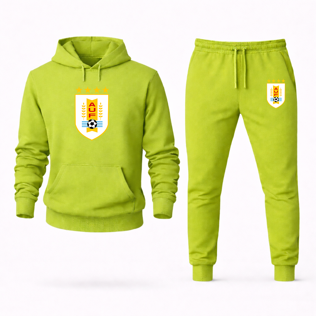 Men's Uruguay National Soccer Team Hoodie Joggers Set