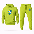 Men's Brazil National Soccer Team Hoodie Joggers Set