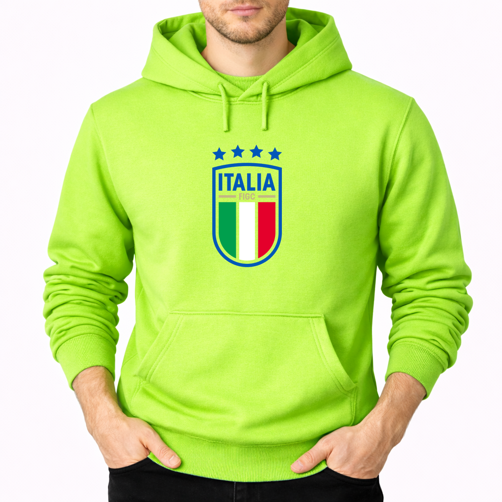 Men's Italy National Soccer Pullover Hoodie