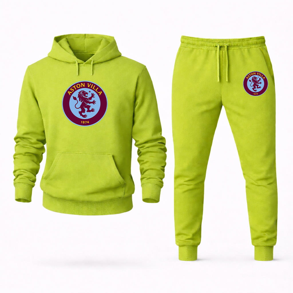 Men's Aston Villa FC Logo Hoodie Joggers Set