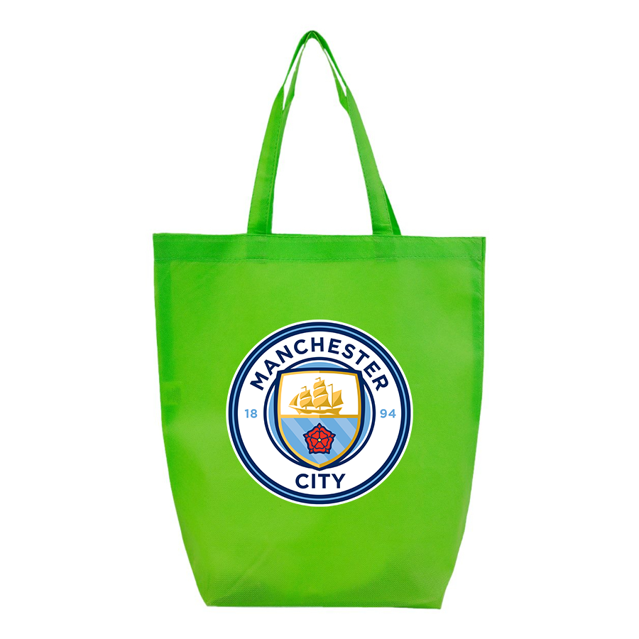 Manchester City Soccer - Q-Tees - Non-Woven Gusset Bottom Tote - Q1251