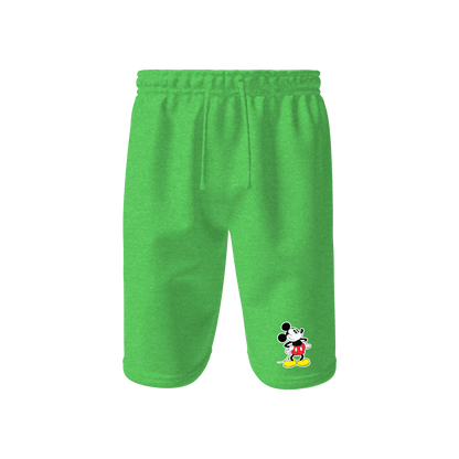 Men's Mickey Mouse Cartoon Athletic Fleece Shorts