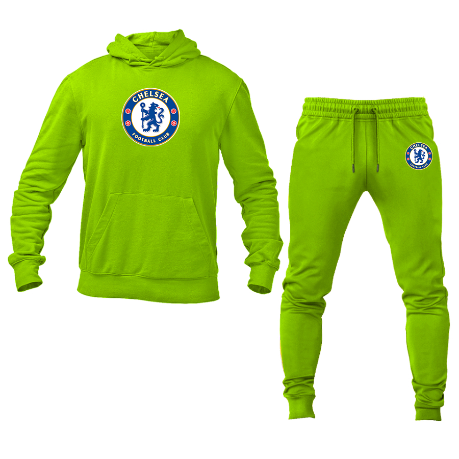 Men's Chelsea Soccer Logo Hoodie Joggers Set